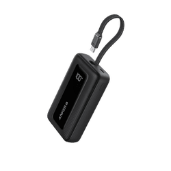 Anker Zolo Power Bank (10K, 30W) with a 5.4-inch (13.7 cm) built-in USB-C cable.