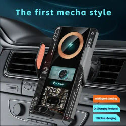 Staffa per caricabatteria da auto wireless installata sull'apertura della ventilazione dell'auto, adatta a tutti i telefoni cellulari