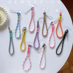 1Pc New Woven Mobile Phone Lanyard, Wristband, Colorful Woven Lanyard, Headphones, Keys,Wallet,Dolls Colorful Security Wristband