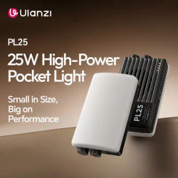 Ulanzi PL25 25W High-Power Pocket Light 2700K-6500K for Restaurant Travel Vlog Portrait Still Life Photography Panel Light