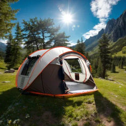 1 camping tent, waterproof sun protection tent, mountaineering camping tent, travel tent, suitable for camping and hiking trips