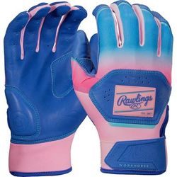Rawlings Workhorse Funburst Adult Batting Gloves Royal/Pink