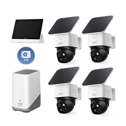 SoloCam S340 (4-Cam Pack) + HomeBase S380+ 1 TB Hard Drive+Smart Display E10