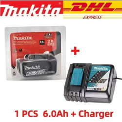 100% original Makita 18V 6.0Ah Rechargeable Battery ,For Makita BL1830 BL1830B BL1840 BL1840B BL1850 BL1850B Power Tools Battery