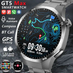 GT5 Pro montre intelligente hommes femmes 466*466 HD écran Bluetooth appel Smartwatch GPS NFC boussole sport Fitness Smartwatch 2025 nouveau