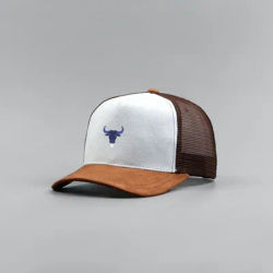 Chapeau de camionneur unisexe en maille et daim imprimé tête de taureau bleu, casquette de Baseball de sport respirante pour femmes et hommes, chapeau de soleil d'extérieur, printemps et été