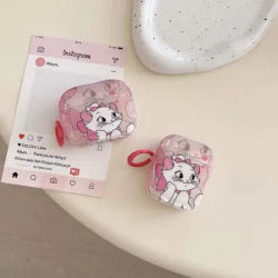 Disney les aristochats Marie chat étui de protection pour écouteurs en Silicone Transparent Couple Airpods 1 2 3 4 étui pour écouteurs universel