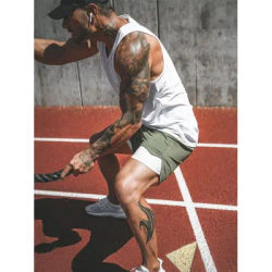 Running Shorts Men Sportswear 2 In 1 Compression Jogging Short Pants Double-deck Bottoms Gym Fitness Training Sport Shorts