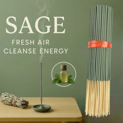 20/50/600/1500 Plant Extract White Sage Aromatherapy Sticks 8.66inch Fresh Air Suitable for Yoga Meditation Purifies the Soul and Eliminates Negative Energy