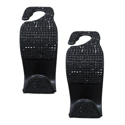 Maxsa Innovations Car Headrest Bling Hooks, 4-Pack, Black