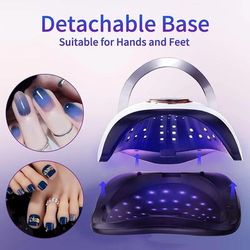 TEMU 450w Lamp Nail Led Uv Tool Professional Polish Dryer Gel Acrylic Curing Lights, Unscented