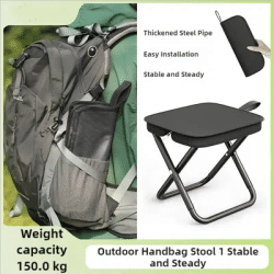 Handbag Type Portable Folding Stool Outdoor Camping Picnic Fishing Portable Storage Easy Pocket Folding Stool