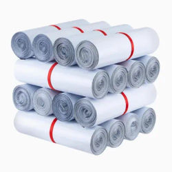 50/100PCS Pure White Poly Mailer Adhesive Envelope Bag DIY Plastic Mailer Gift Box Dress Jacket Shoes Shipping Packaging Pouches