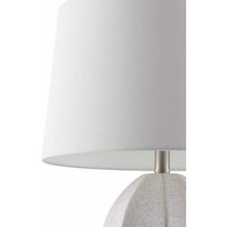 Prievidza 28"H x 16"W x 16"D Traditional White/Metallic - Nickel/Translucent Table Lamp - Boutique Rugs