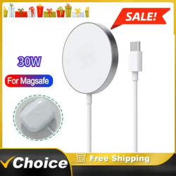 Station de chargement magnétique sans fil 30W, avec câble de charge rapide de Type C, pour iPhone 16 15 pro Max, support de chargeur de téléphone Airpods