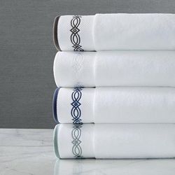 Diamond Lattice Bath Towels - White, Bath Towel in White - Frontgate Resort Collection™