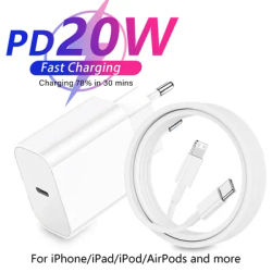 PD 20W Fast Charger For iPhone 14 13 12 11 Pro Max Mini 7 8 6 Plus XR Type C Cable Fast Charging Cord Phone charger Accessories