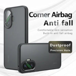 Airbag Super Protection Soft TPU+PC Clear Matte Back Cover For Xiaomi Poco F7 PocoF7 5G Phone Case