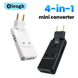 Elough Eu Plug Adapter 2-pin 4.8mm Power Adapter Foldable CN USA to EU Europe Travel Adapter AC Socket converter