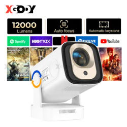 XGODY 4K HD Real 1080P 350ANSI Smart Projector with Android TV, HD Movie Projector, WiFi 6 Bluetooth 5.0 Portable Home Theater