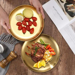 Stainless Steel Korean Plate Restaurant Tray Barbecue Plate Barbecue Steak Dim Sum Bone Saucer
