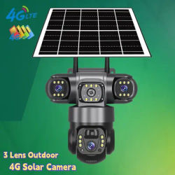 4G Security Camera Outdoor Solar Camera 15MP PIR Human Detection Solar CCTV V380 Pro Night Vision HD Surveillance PTZ Recorder