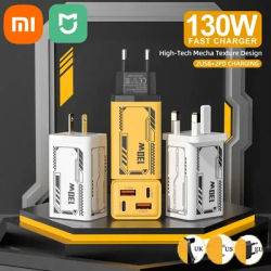 Xiaomi 130W Ultra Fast Charger 4 Ports Type-C PD Quick Charging USB 3.0 Phone Charger Adapter EU/US/UK Plug For iPhone Huawei