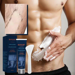 BARUBT Men's Hair Removal Cream Gentle Formula Effective Painless Legs and Armpits Private Hair Removal Cream with Scraper Tool