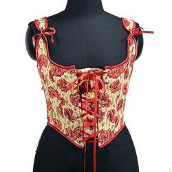 Retrò Vintage Medievale Rinascimento Corsetto Gilet Bustino Costume Per donna Celtico Fantasia Halloween Carnevale Mascherata Feste Casual Quotidiano LARP Adulti Corsetto