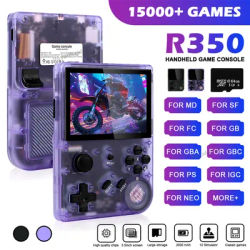 64G R350 Retro Handheld Video Game Console 3.5 Inch IPS Screen Portable Pocket Video Player 15000+ Games