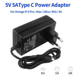 5V 5A Type-C Power Adapter 100-240V Power Supply for Orange Pi 5 Pro / Max / Ultra / RV2 / 4A Optional EU US UK Plug Charger