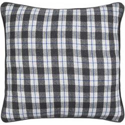 Cerrah 20" Square Cottage Pillow Moroccan Plush Wool Black/Bright Blue/Light Gray/Light Slate/Navy Throw Pillow - Boutique Rugs