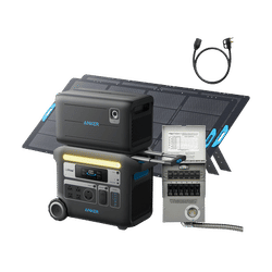 Anker SOLIX F2000 + Expansion Battery + 2× 400W Solar Panel + 6-Circuit Manual Transfer Switch