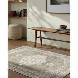 Haide 7'10" x 10' Traditional Taupe/Ivory/Slate Gray/Sandstone/Charcoal/Olive/Dark Red Area Rug - Boutique Rugs