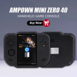 AMPOWN MagicX Mini Zero 40 Portable Retro Video Game Consoles 4.0 Inch IPS Touch Screen Handheld Game Players Android System