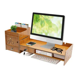 Support de moniteur avec guide d'installation facile Support de moniteur réglable, guide d'assemblage étape par étape pour petite armoire