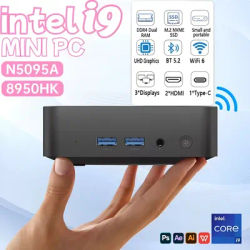 2025 NEW Portable Mini PC Intel Core i9 8950HK Celeron N5095A Windows11 Family Computer 16GB DDR4 2TB SSD WiFi 6 Mini Desktop PC
