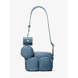 Michael Kors Jet Set Leather Medium Crossbody Bag with Case for Apple Airpods Pro® Blue One Size
