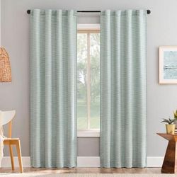 Wide Width Lenora Textured Panel by BrylaneHome in Sage (Size 40" W 63" L)