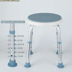 Multifunction 6 Gears Adjustable Non-slip Bath Stool Elderly Children Bath Tub Shower Stool Rotatable Seat Safe Bathroom Chair
