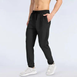 New men's sports long pants for running and fitness, lightweight, elastic, tight and straight