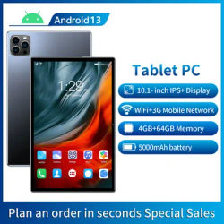New 10.1 Inch Android 13 Tablet Pc Google Play Octa Core Dual Cameras Dual SIM 3G Phone Call Wifi Tablets 4GB RAM 64GB ROM