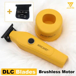 JUCAI MINICANDY Professional Hair Clipper DLC Blade 8800RPM Brushless Motor Base Charger Men's Trimmer Finishing Machine JC-08