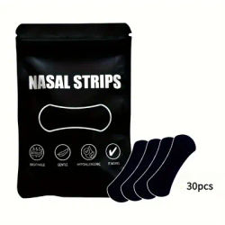 30pcs Black Anti-Snoring Nose Strips, Right Way Stop Snoring Sleeping Aid Device Easier Breath Improve Sleep