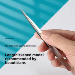 Professional Stainless Steel Ultra-Sharp Beauty Tweezers for Salons & Home Use Precision Long Handle Blackhead,Peacock Tweezers