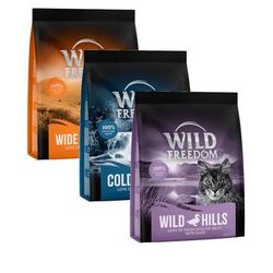 3x400g Poultry, Salmon & Duck Mixed Trial Pack Wild Freedom Dry Cat Food