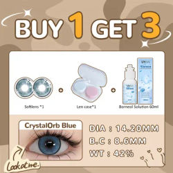 UYAAI Contacts Lenses Set 【1*Contacts Lens+1*60ml Lens Solution +1*Lens Case】Makeup Color Contact Lens Set Contact Lens Liquid