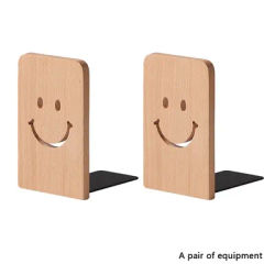 Desktop Organizer Office Home Bookends Books Holder Stand Holder Nature Beech Wood Storage Desk Shelf Bookend Book Accessory