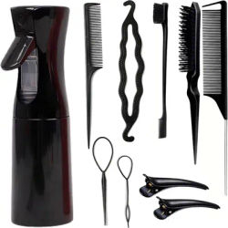 10pcs comb Brush Set Getting Shine and Makes Hair Smooth, Curly Hair Brush for Adult & Kids Wet or Dry Hair
