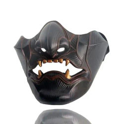 Latex Game Ghost of Tsushima Mask with Elastic Band Durable Half Face Samurai Cosplay Mask Masquerade Anime Tengu Carnival Mask